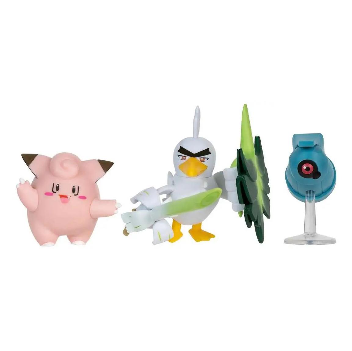 Pokemon Beldum, Sirfetch'd & Clefairy Figure Set