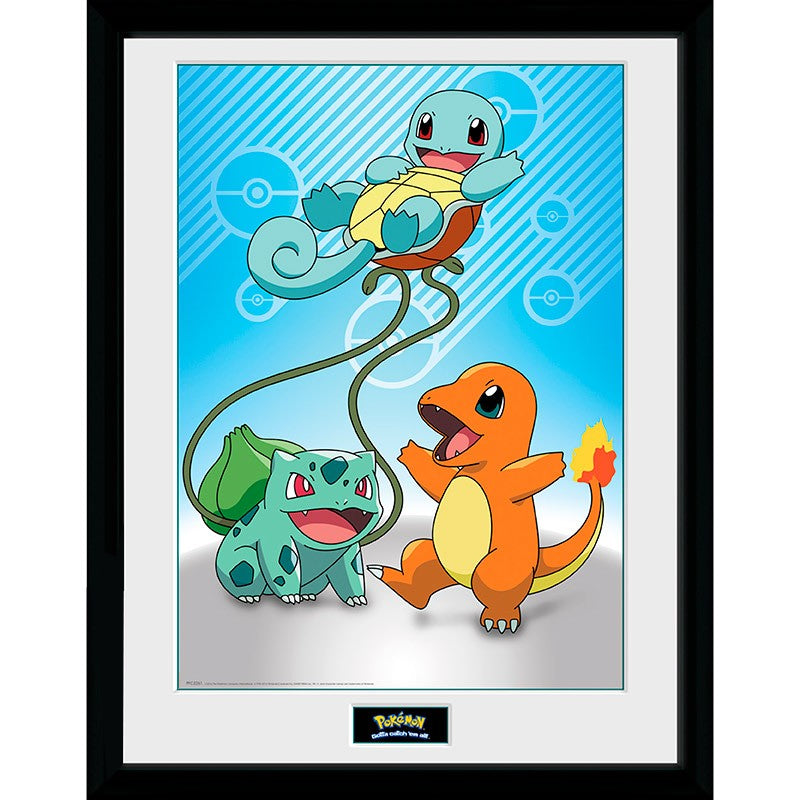 Pokemon: Kanto Starters Framed Poster