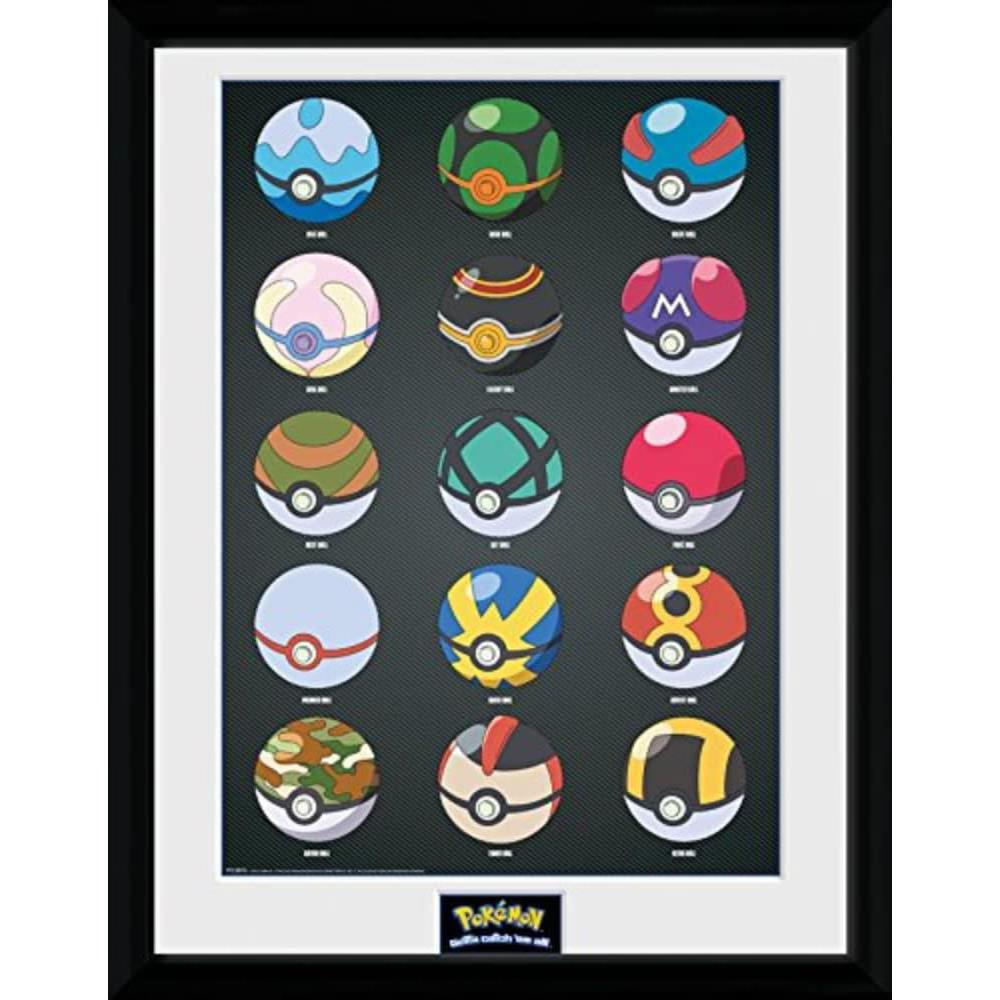 Pokemon Pokeballs Framed Print