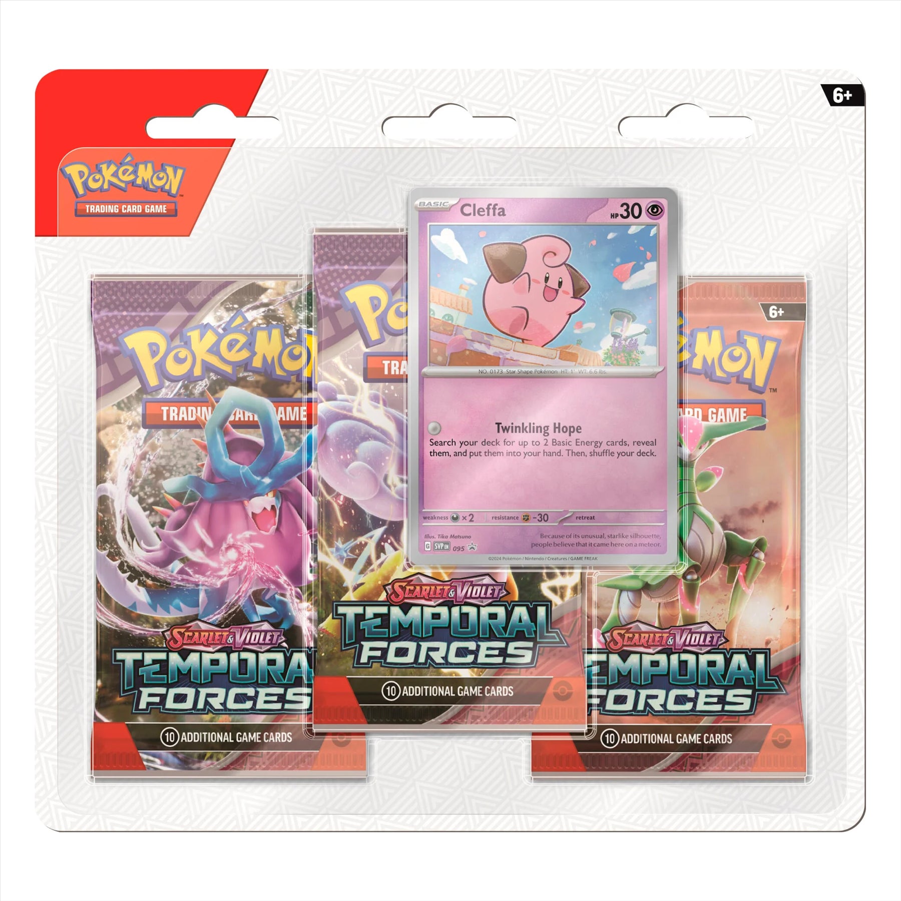 Pokemon TCG: Temporal Forces 3-Pack Blister -  Cleffa