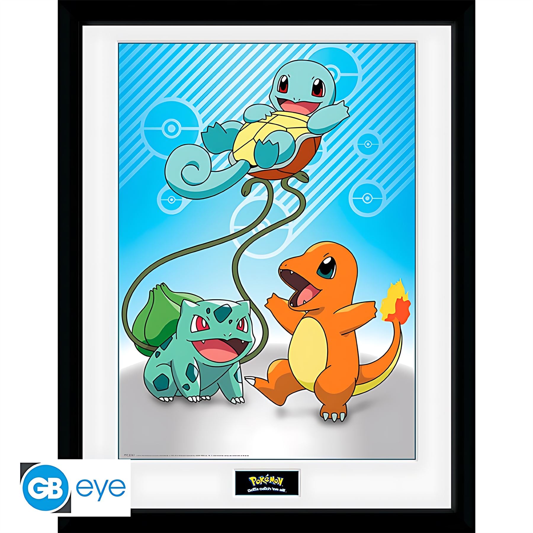 Pokemon: Kanto Starters Framed Poster