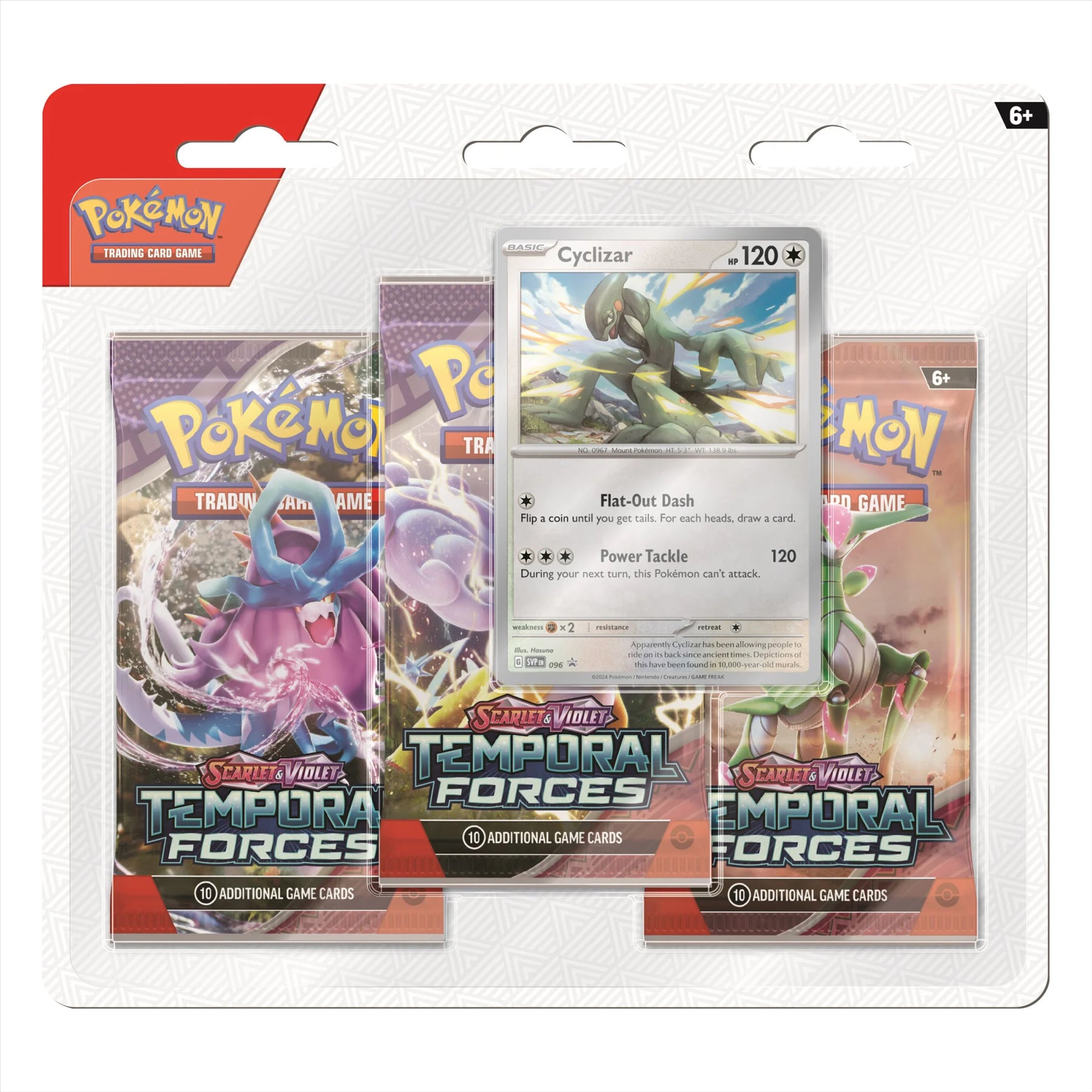 Pokemon TCG: Temporal Forces 3-Pack Blister -  Cylizar