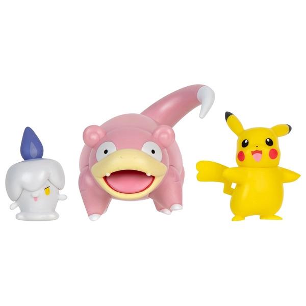 Pokemon Slowpoke, Pikachu & Litwick Figure Set